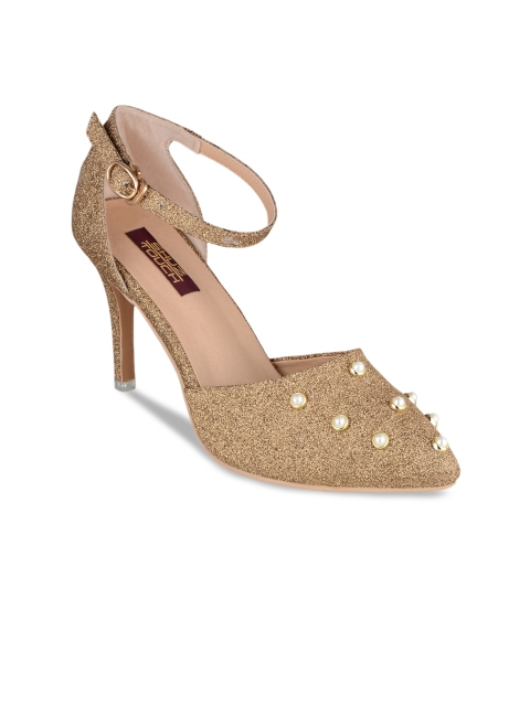 

SHUZ TOUCH Women Copper-Toned Solid Pumps