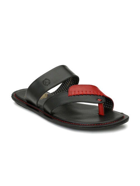 

Alberto Torresi Men Black & Red Comfort Sandals
