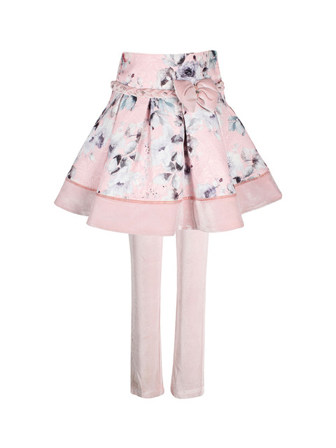 

CUTECUMBER Girls Pink Floral Printed Skirt