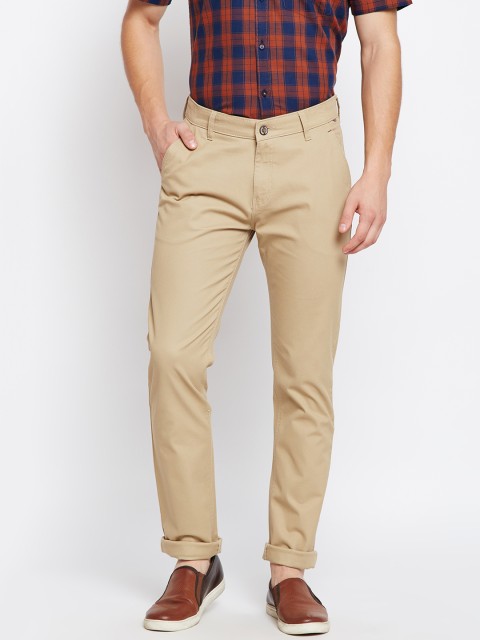 

Crimsoune Club Men Khaki Slim Fit Solid Casual Chinos