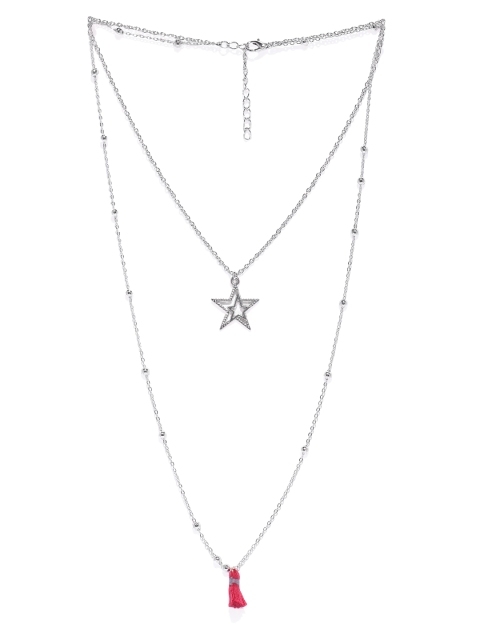 

JewelRush Silver-Toned Metal Silver-Plated Necklace