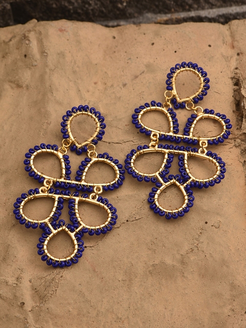 

JewelRush Blue Contemporary Drop Earrings