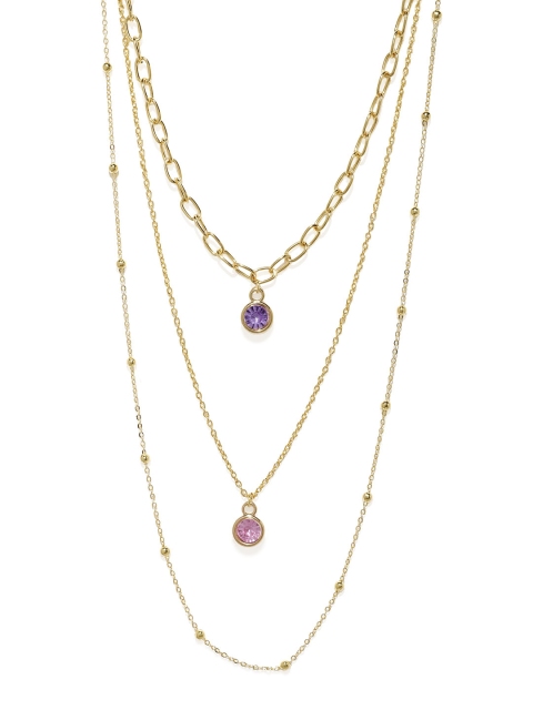 

JewelRush Gold-Toned Metal Gold-Plated Necklace