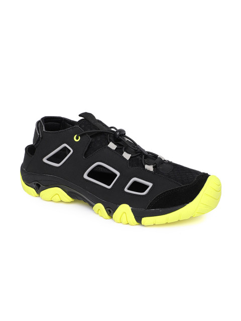 

Wildcraft Men Black & Fluorescent Green Ibar_2.0 Sports Sandals
