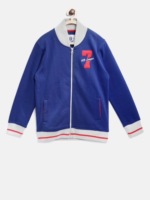

612 league Boys Blue Solid Sweatshirt