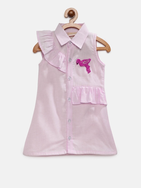 

Fairies Forever Girls Pink Solid A-Line Dress