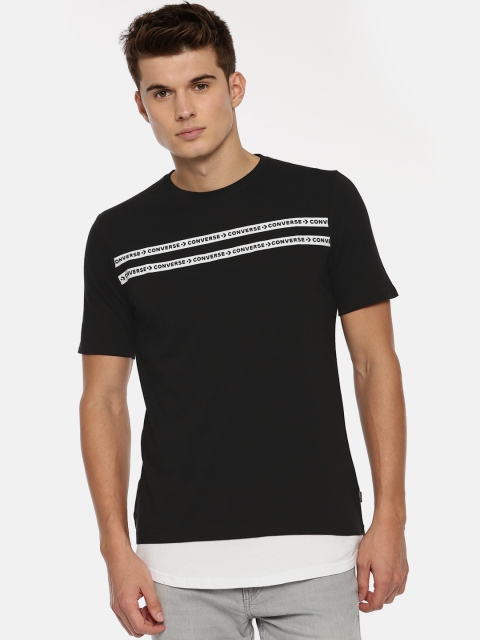 

Converse Men Black Printed Round Neck T-shirt