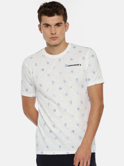 

Converse Men White Printed Round Neck T-shirt