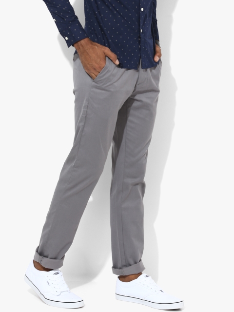 

Allen Solly Men Grey Slim Fit Solid Chinos