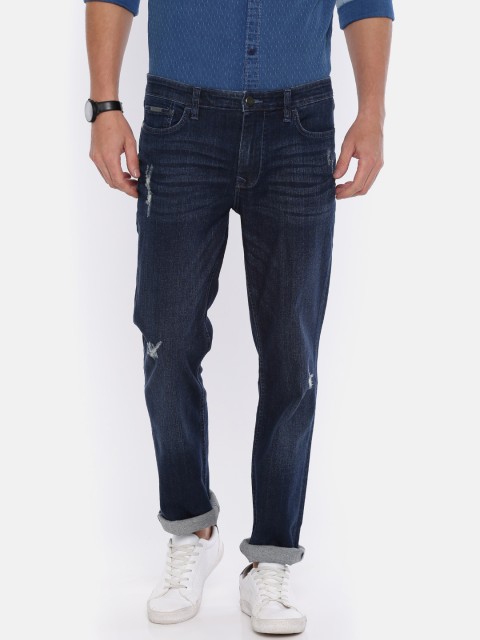 

Calvin Klein Jeans Men Blue Slim Straight Fit Mid-Rise Jeans