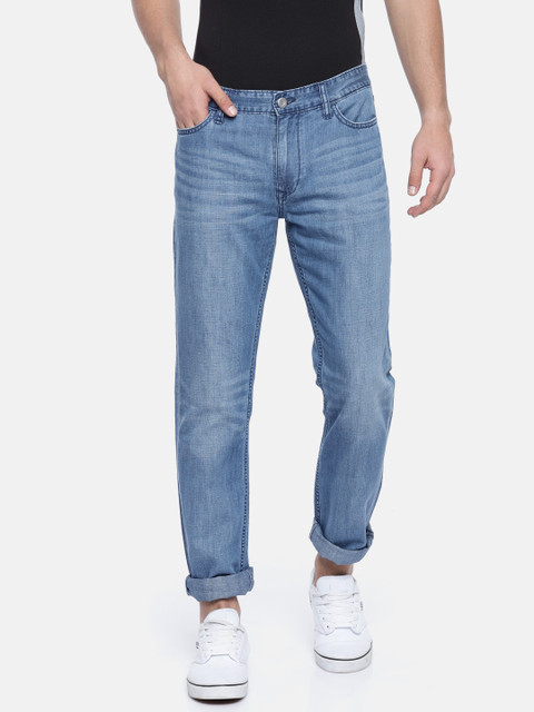 

Calvin Klein Jeans Men Blue Slim Straight Fit Mid-Rise Clean Look Jeans