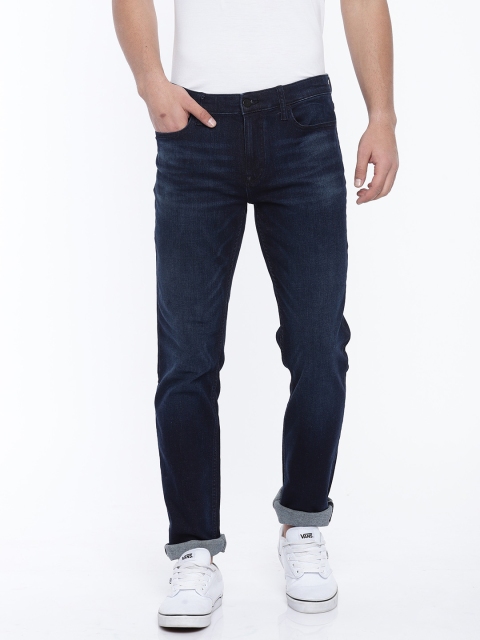 

Calvin Klein Jeans Men Blue Slim Straight Fit Mid-Rise Clean Look Stretchable Jeans