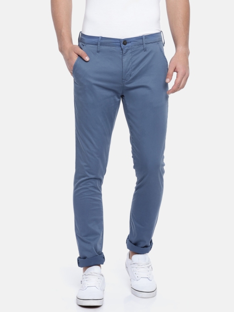 

Calvin Klein Jeans Men Blue Regular Fit Solid Chinos