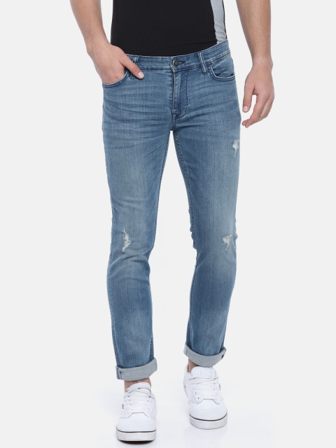 

Calvin Klein Jeans Men Blue Skinny Fit Mid-Rise Low Distress Stretchable Jeans