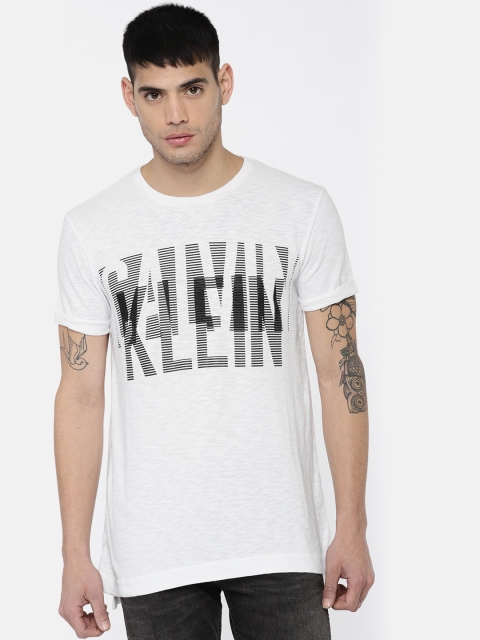

Calvin Klein Jeans Men White Printed Round Neck T-shirt