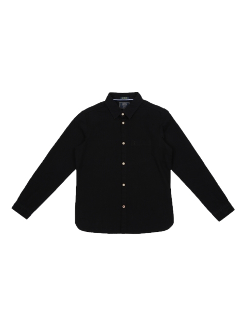 

Indian Terrain Boys Black Regular Fit Solid Casual Shirt