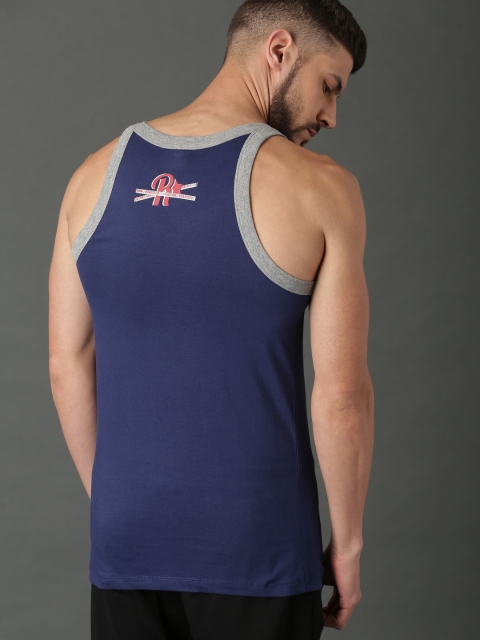 

Roadster Men Navy Solid Ultra Durable Innerwear Vests RDST-RB-PK1-005D, Navy blue
