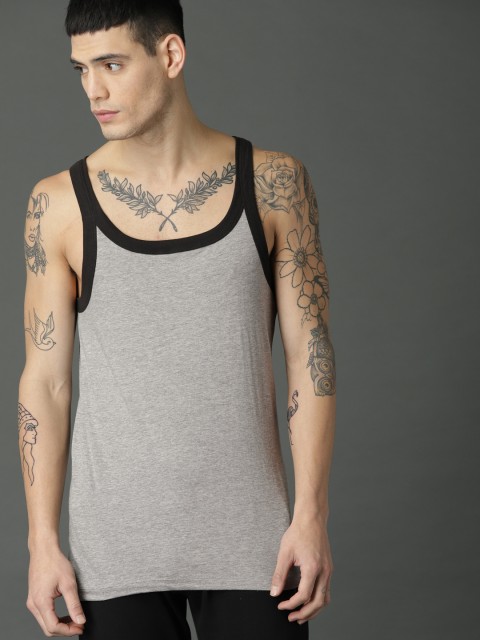 

Roadster Men Grey Ultra Durable Innerwear Vests RDST-RB-PK1-005C