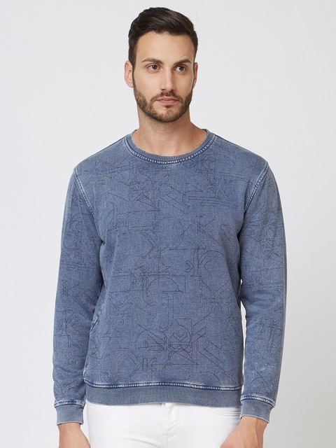 

Killer Men Blue Printed Sweatshirt