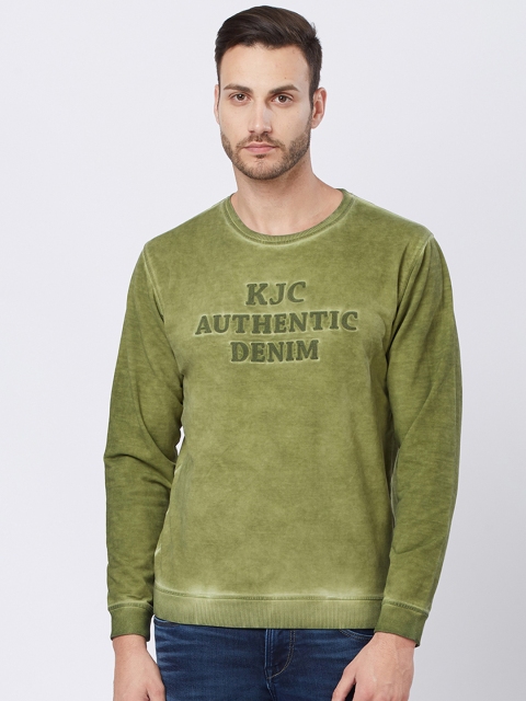 

Killer Men Green Self Design Sweatshirt