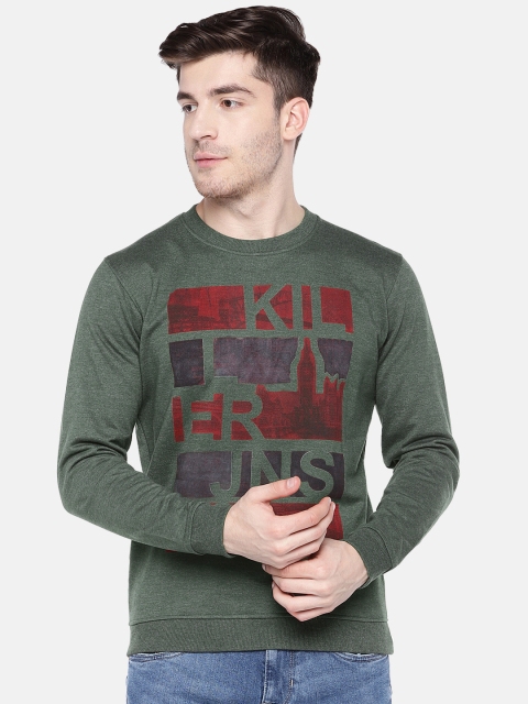 

Killer Men Olive Green Printed Sweatshirt