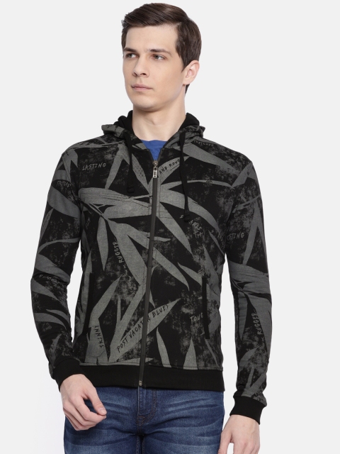 

Killer Men Black & Grey Printed Hooded Sweatshirt