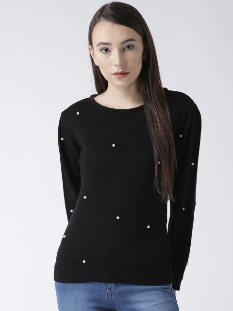 

Club York Women Black Solid Pullover