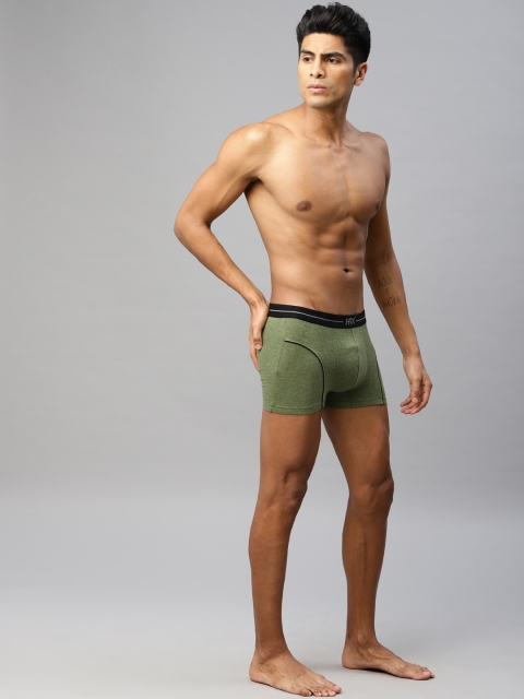 

HRX by Hrithik Roshan Men Lifestyle Olive Green Solid Trunk LS-7011A