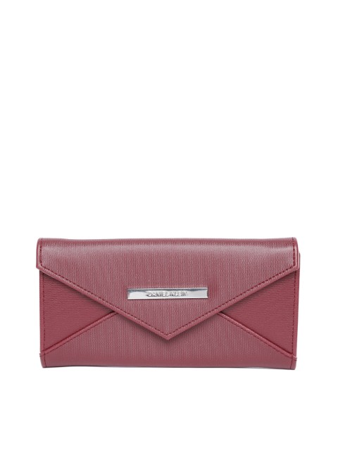 

Daniel Klein Women Burgundy Solid Two Fold Wallet