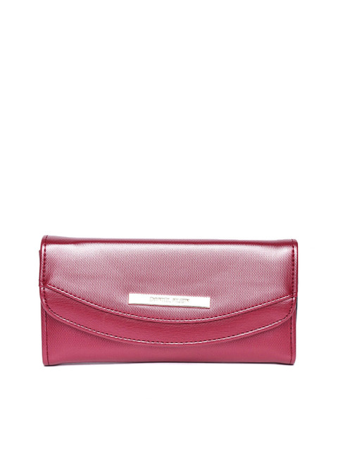 

Daniel Klein Women Pink Solid Three Fold Wallet