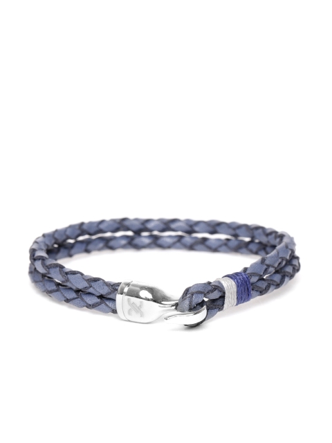 

Daniel Klein Men Blue Braided Dual-Stranded Bracelet