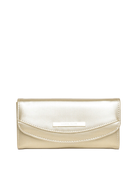 

Daniel Klein Women Gold-Toned Solid Three Fold Wallet