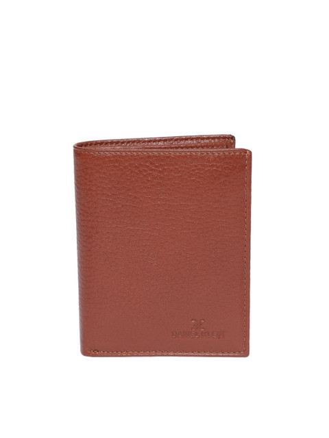 

Daniel Klein Men Brown Solid Leather Two Fold Wallet