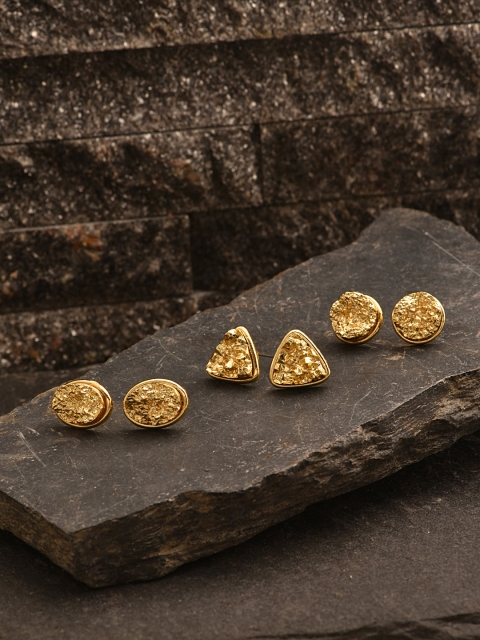 

Pipa Bella Set of 3 Stud Earrings, Gold