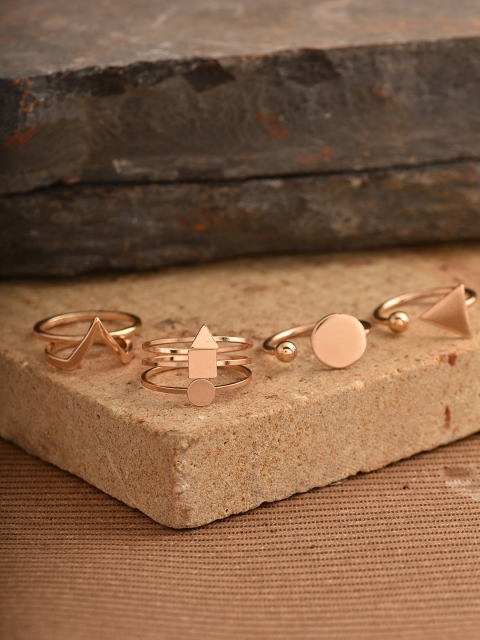 

Pipa Bella Set of 5 Rings, Gold