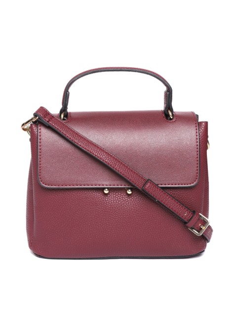 

MANGO Maroon Solid Satchel