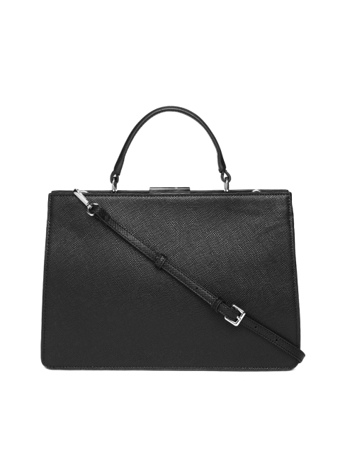 

MANGO Black Solid Handheld Bag