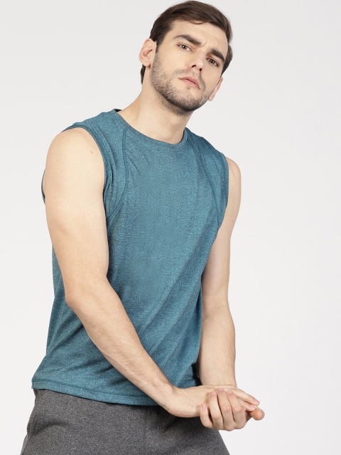 

ether Plus Men Blue Solid Round Neck T-shirt