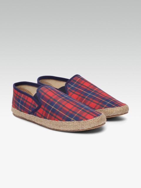 

Carlton London Men Red & BlueChecked Espadrilles