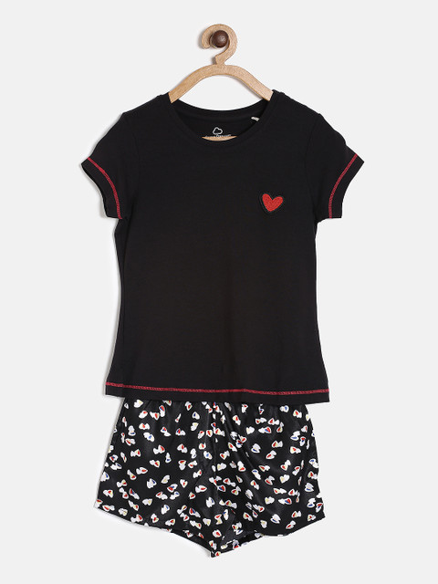 

Sweet Dreams Girls Black Night suit