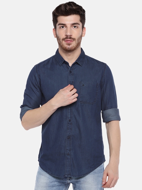 

Calvin Klein Jeans Men Blue Slim Fit Solid Casual Shirt