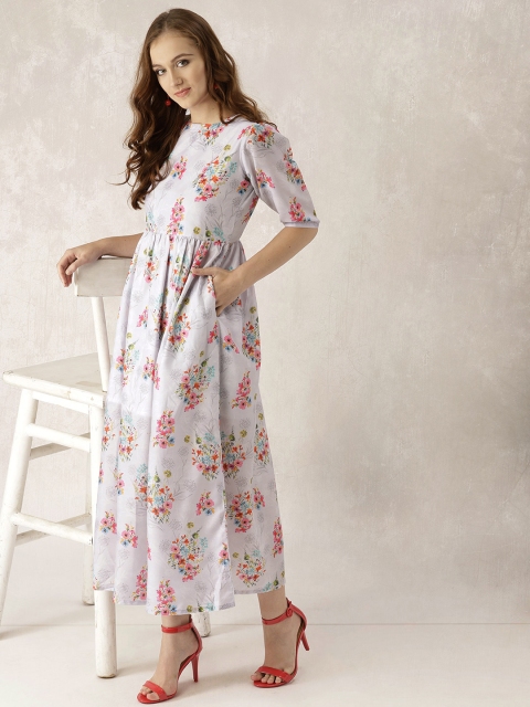 

Libas Women Lavender Printed Maxi Dress