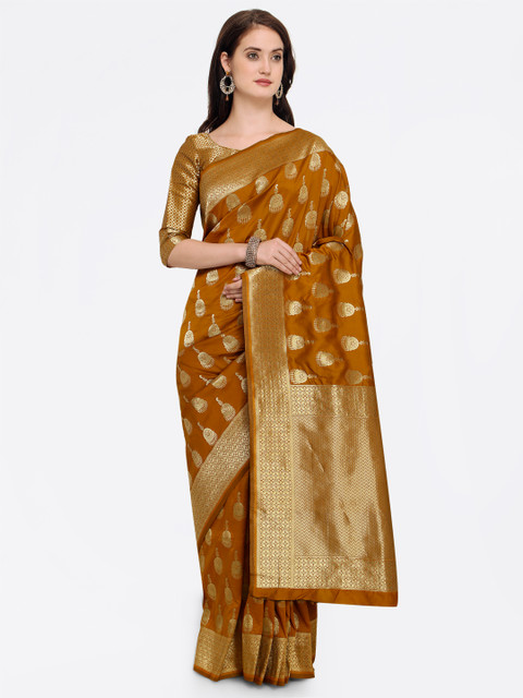 

Shaily Coffee Brown Printed Pure Silk Saree