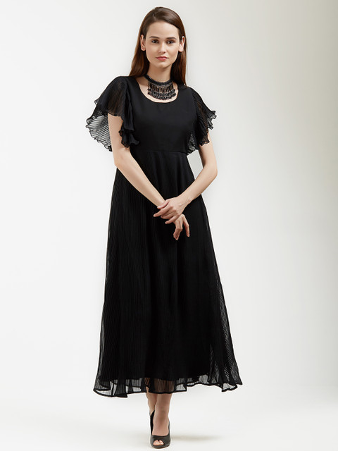 

MISH Women Black Solid Fit and Flare Dress