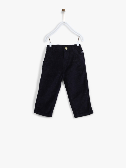 

Gini and Jony Boys Blue Regular Fit Solid Regular Trousers