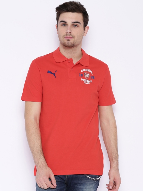 

PUMA Men Red AFC Fan Pique Polo T-shirt