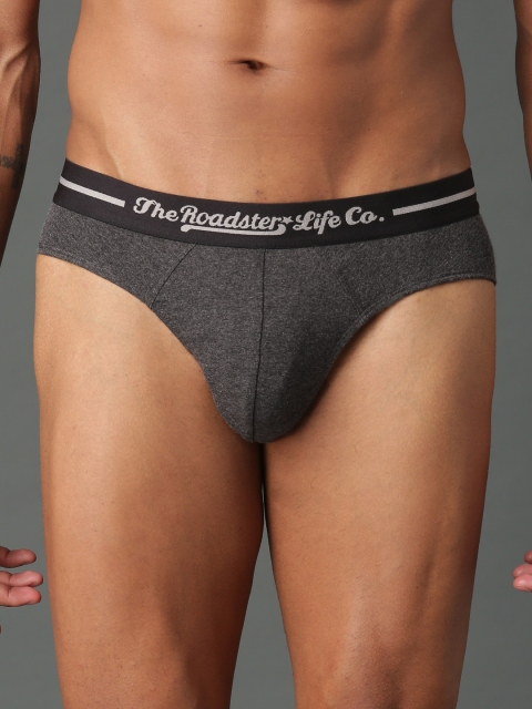 

Roadster Men Charcoal Grey Solid Ultra Durable Brief RDST-BR-PK1-001F