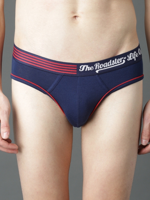 

Roadster Men Navy Solid Cotton Modal Ultra Soft Brief RDST-BR-PK1- 017B, Navy blue