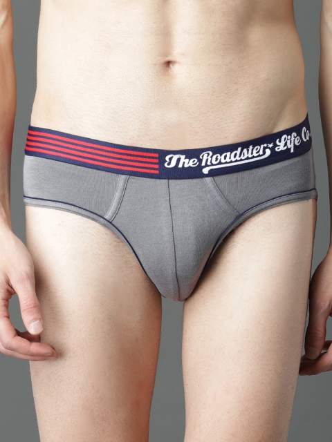 

Roadster Men Grey Solid Cotton Modal Ultra Soft RDST-BR-PK1- 017D