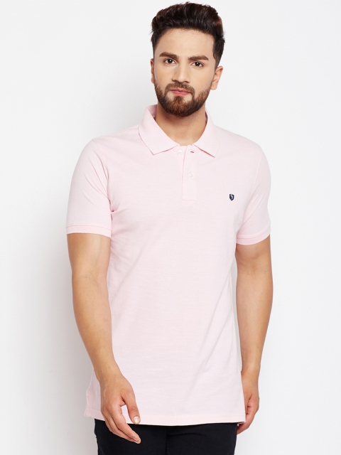 

Taanz Men Pink Solid Polo Collar T-shirt